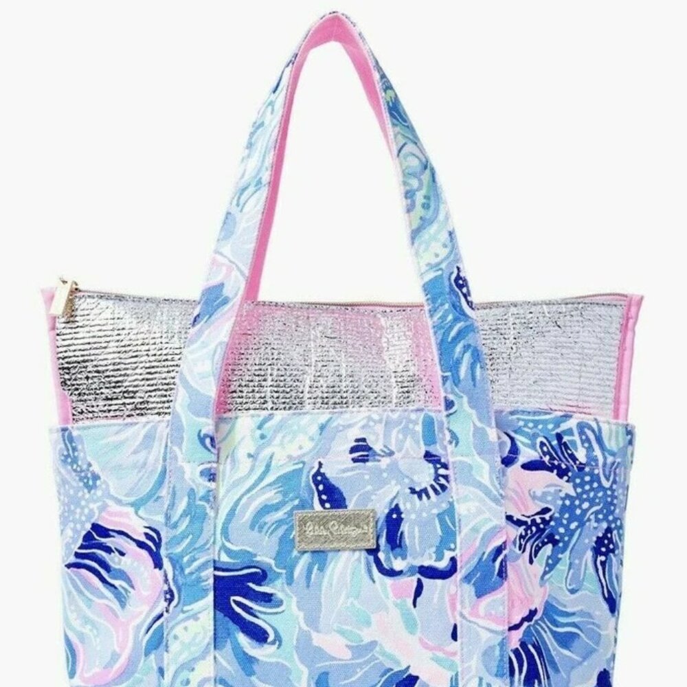Lilly Pulitzer Tote with Removable Cooler "Saltwater Blue"